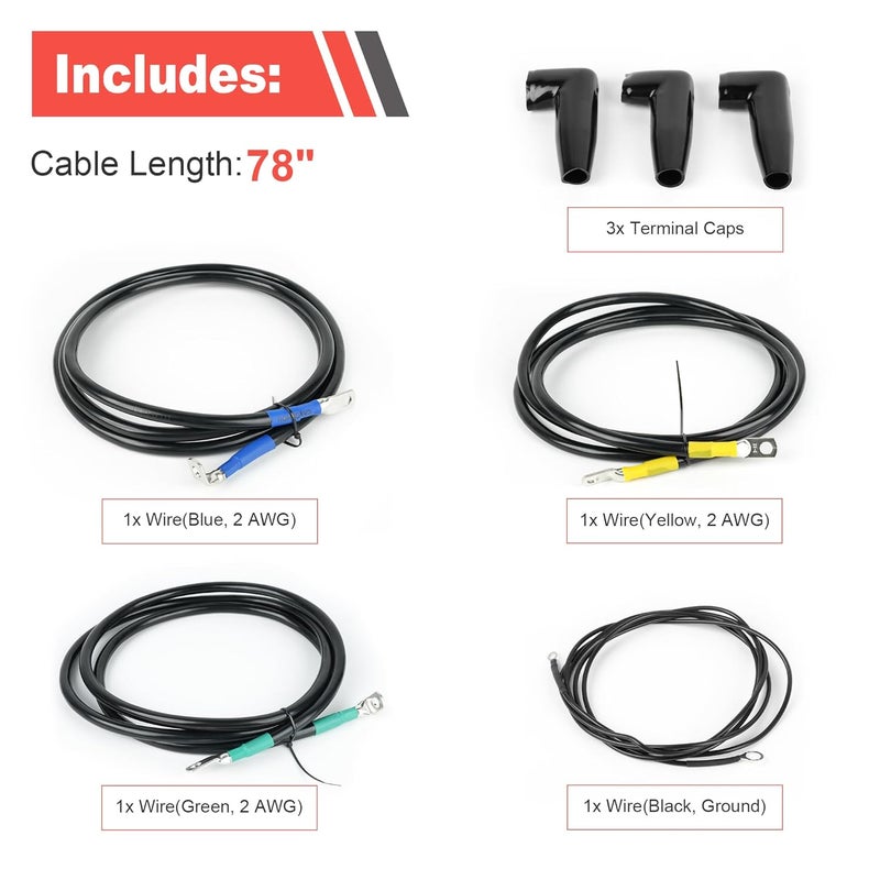 Jetuplusllc 78" Truck Winch Box Relocation Control Pack Wiring Kit 106011 for Warn Zeon VR EVO Series 8 8-S 10 10-S 12 12-S - Image 4